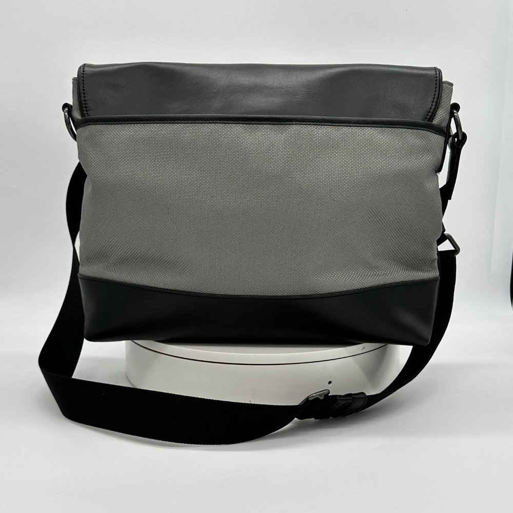 Coach Men's Grey Nylon Leather Messenger Bag F38741 - Picture 3 of 12